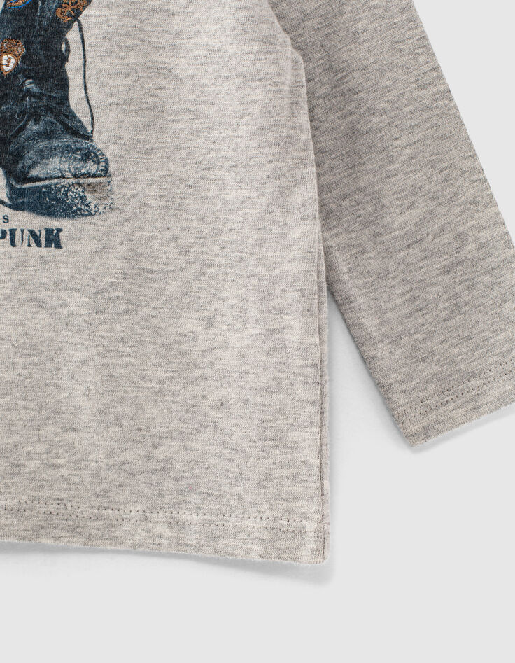 Baby boys’ grey boots image organic cotton T-shirt-6