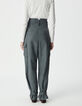 Graue Damencargohose Flanell-4