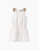 Girls’ off-white foil and gold sequins dress-1