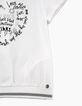 Camiseta blanco roto bi-tejido detrás estampado niña-5