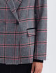 Women’s black houndstooth suit jacket-4