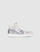 Women’s silver leather IKKS X DIADORA trainers-1