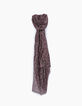 Men’s brick red Paisley print scarf-1