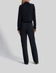 Weite schwarze Damen-Cargohose aus recyceltem Material-5