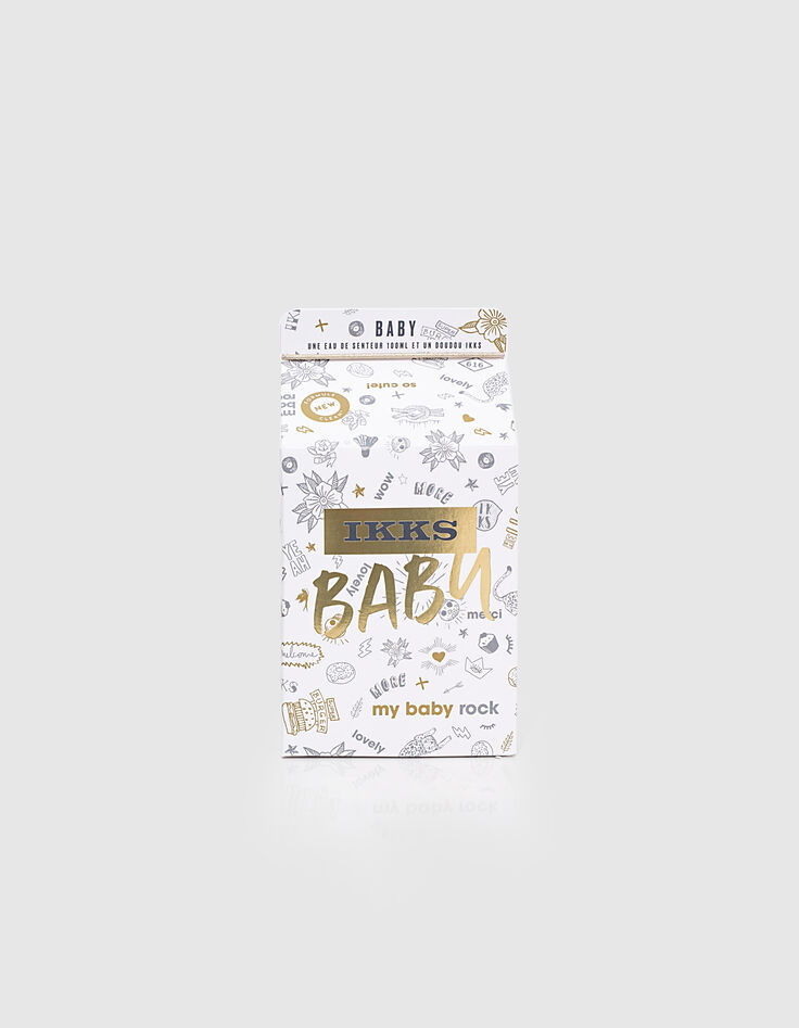 KOFFERTJE BABYPARFUM 100ml MET WIT MET GRIJZE KNUFFEL-6
