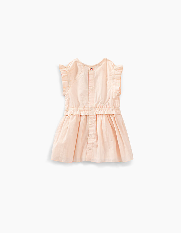 Baby girls&rsquo; powder pink 2-in-1 dress with bloomers-4