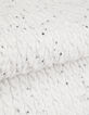 Pull col rond blanc chin&eacute; tricot avec torsades Homme-10