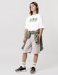 T-shirt blanc coton bio maxi message pixellisé garçon-2