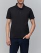 Polo negro de hombre con pinzas termoadhesivas DRY FAST-1