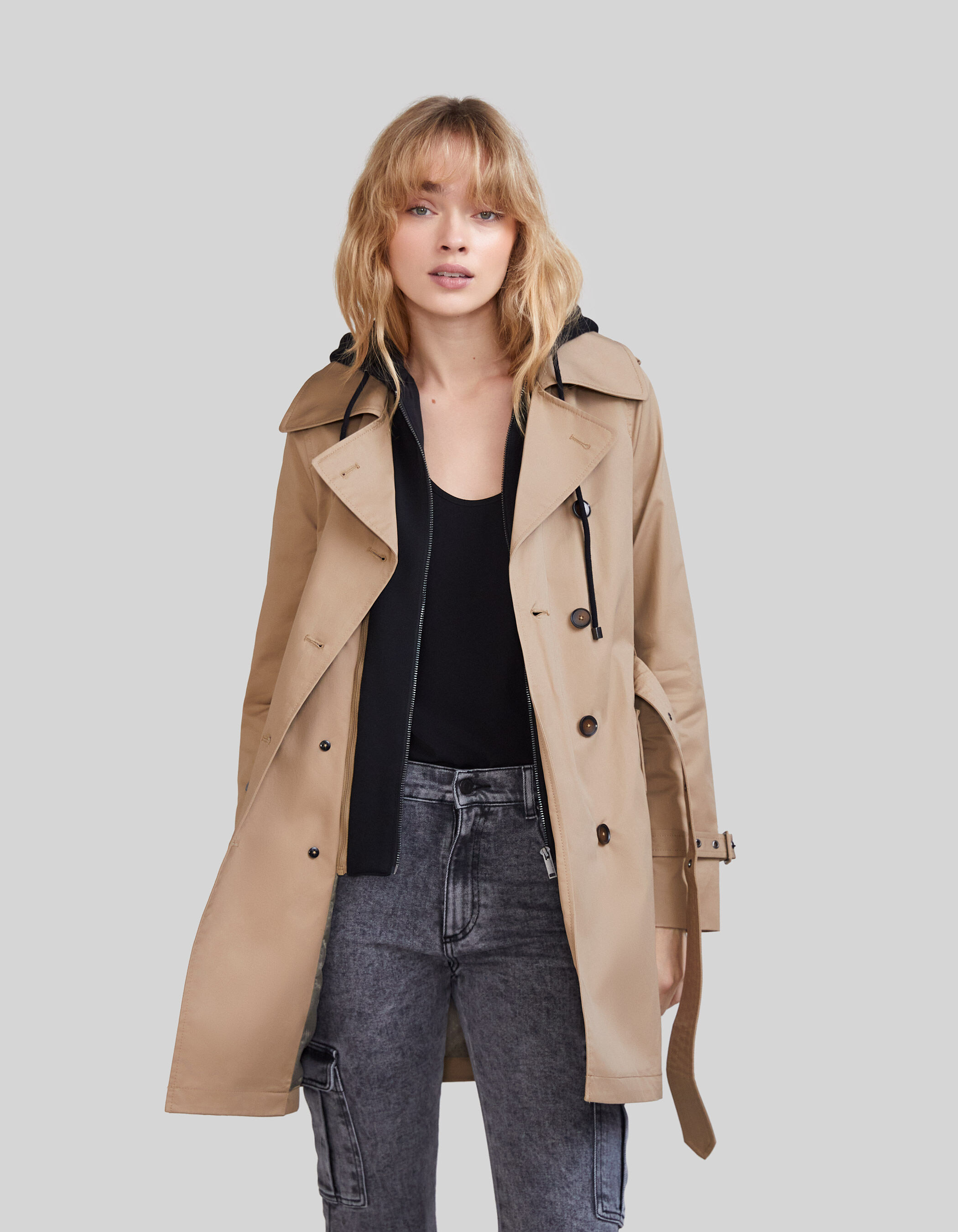 Trench capuche femme on sale