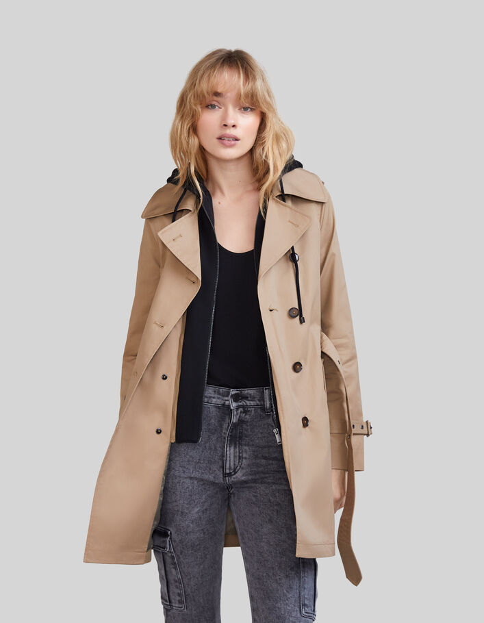 manteau beige femme ikks