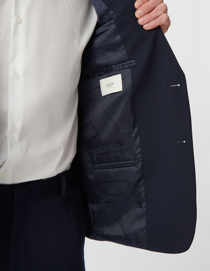 Veste de costume LARGE marine maille Milano Homme-5