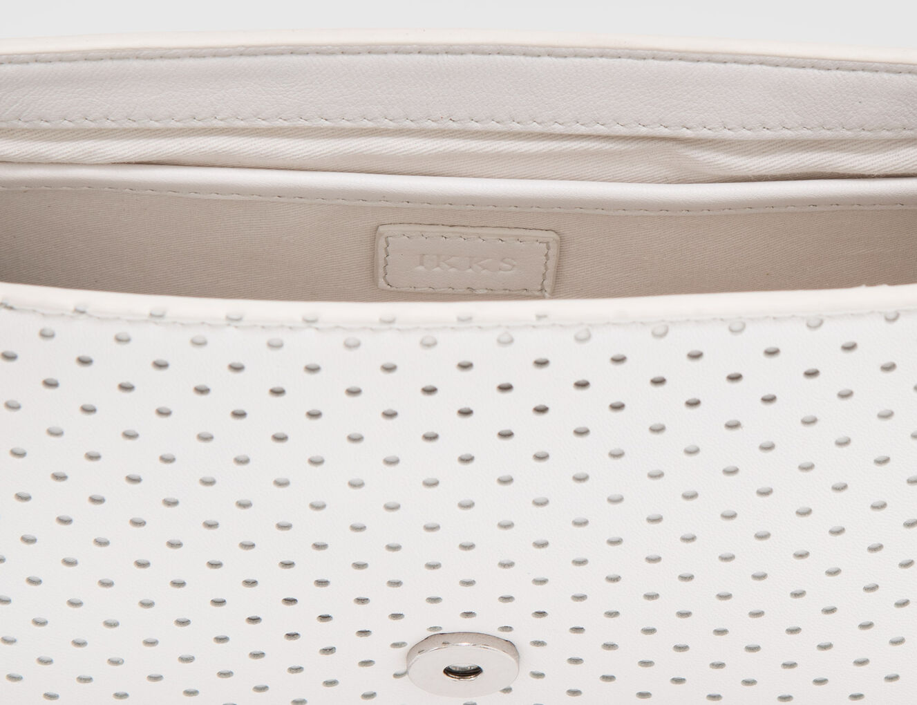 The 111 KINGSTON Women's white perforated leather bag - IKKS-5