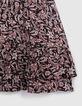 Zwart barok rokje met bloemenprint voor meisjes-4