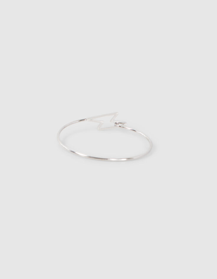 Pulsera metal blanco charm rayo ni&ntilde;a-4