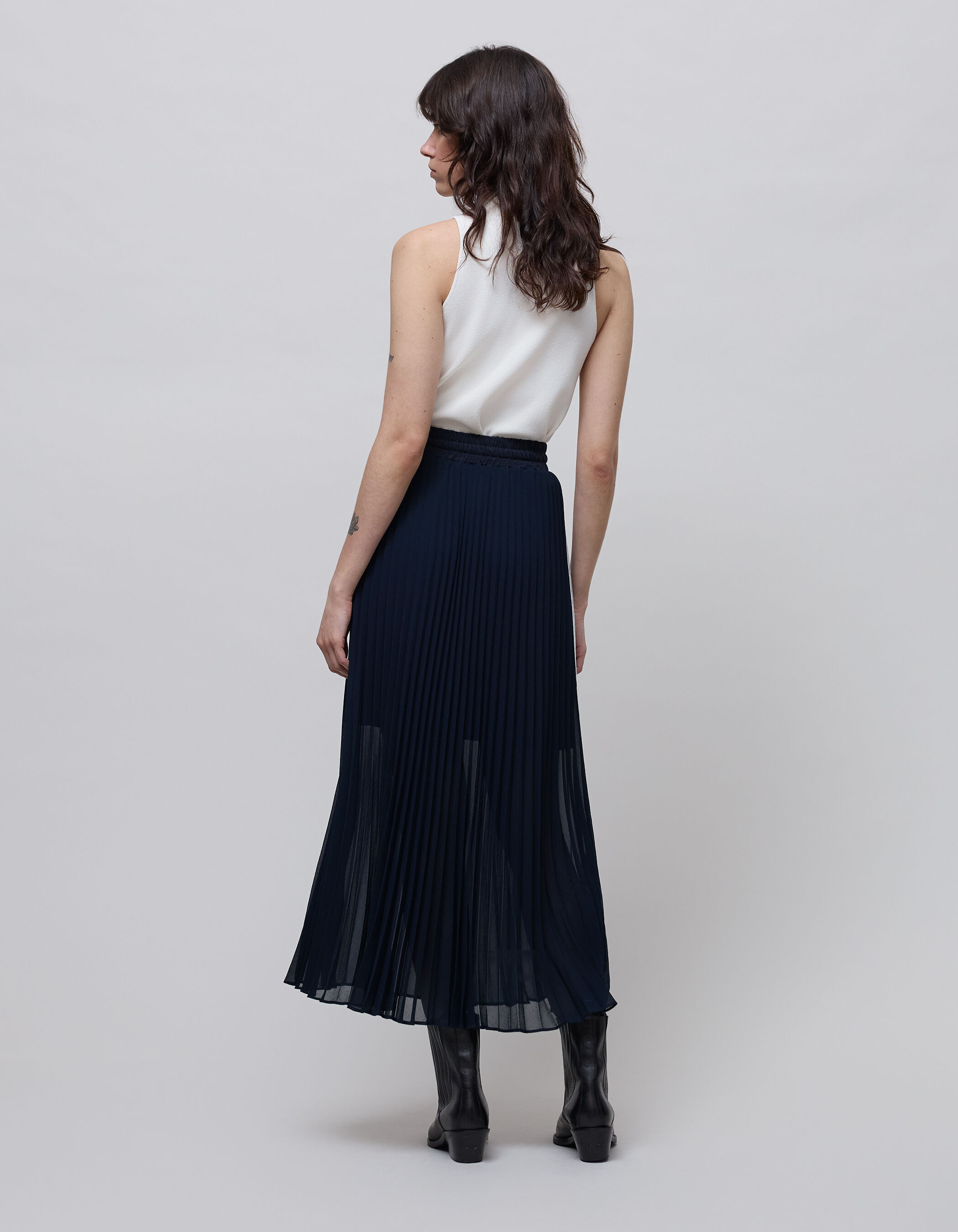 Jupe plissée ikks new arrivals kaki