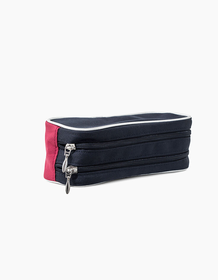 Trousse double 22 cm navy IKKS Ciao Bella fille -3 Trousse double 22 cm navy IKKS Ciao Bella fille -3