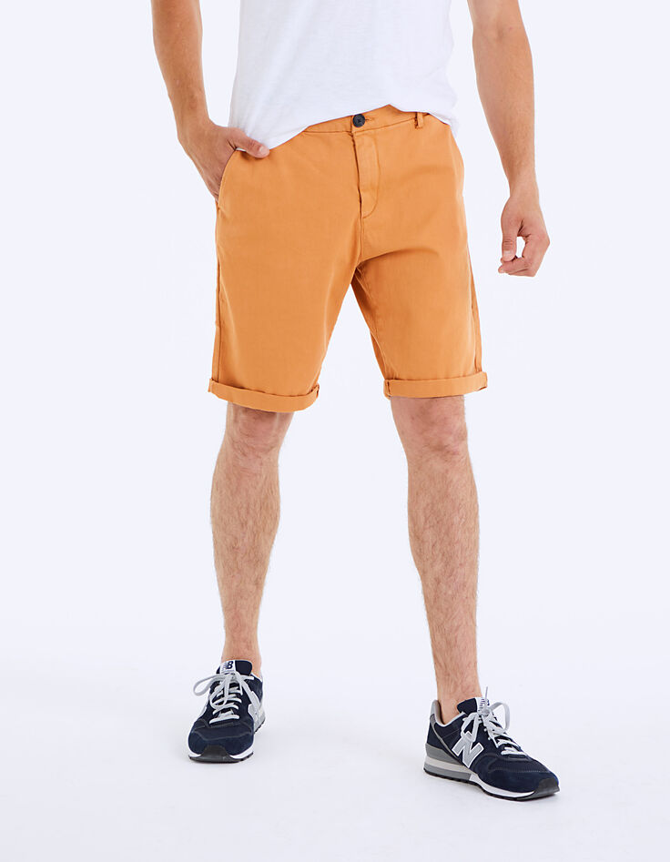 Bermuda chino slim mandarine Homme-2 Bermuda chino slim mandarine Homme-2