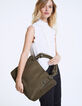 Sac cabas cuir de vachette effet reptile femme-2