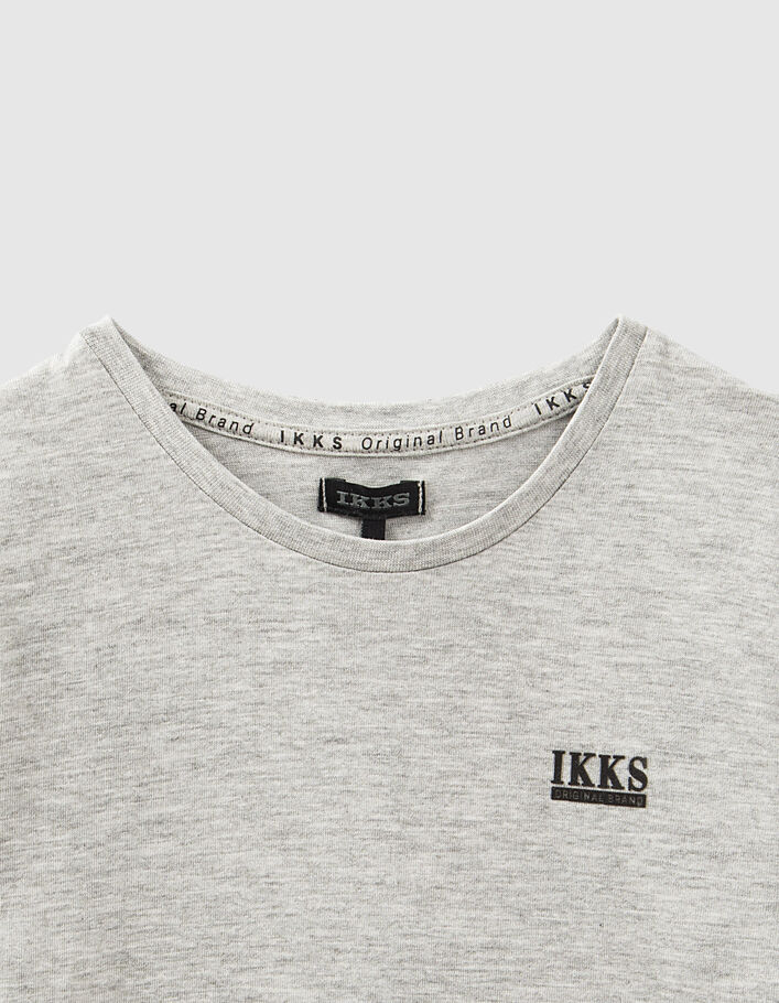 Medium grey marl Essential organic cotton T-shirt-3