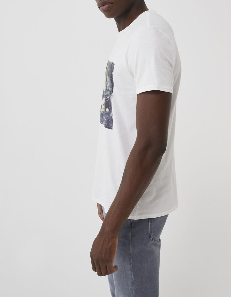 Off White Herren-T-Shirt mit Arty-Motiv-2