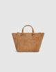 Sac cabas LE 1440 MEDIUM SABLE en cuir de chèvre velours femme-3