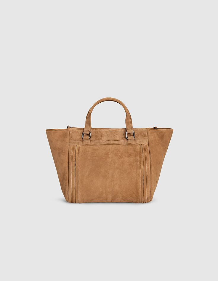 Sac cabas LE 1440 MEDIUM SABLE en cuir de chèvre velours femme-3