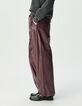 Bordeaux broek vinylstijl Dames-5