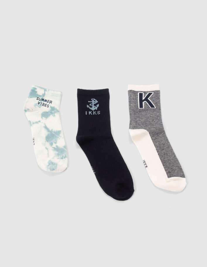 Socken in Marineblau, Weiß und Blau - IKKS