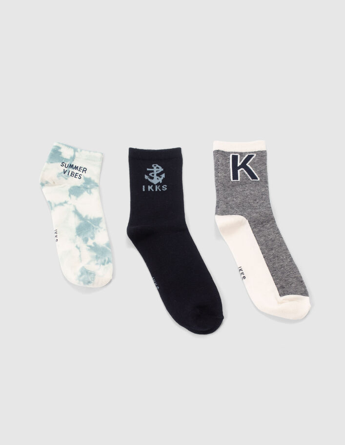 Navy, white and blue socks - IKKS