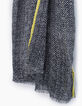 Chèche bleu navy imprimé chevrons avec bord jaune Homme-4