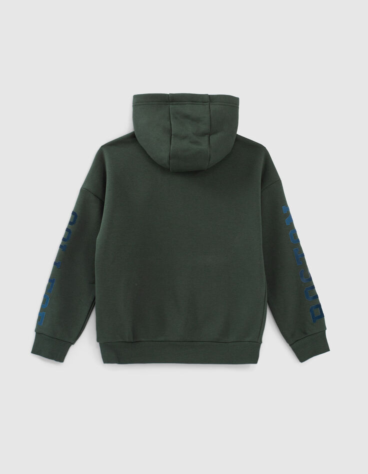 Sudadera verde ingl&eacute;s maxi letras mangas ni&ntilde;o -2