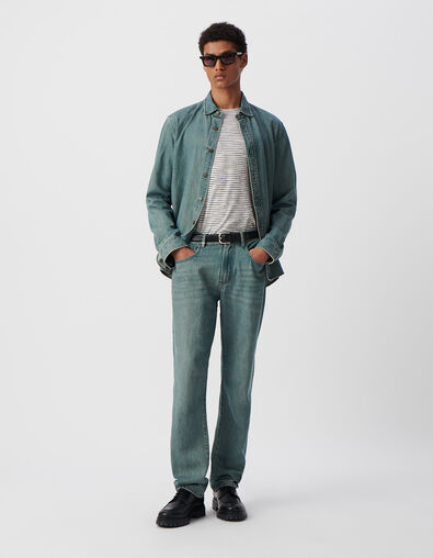 Men’s grey blue STRAIGHT jeans - IKKS