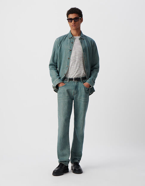 Men’s grey blue STRAIGHT jeans - IKKS