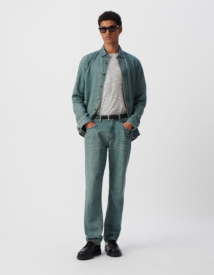Blauwgrijze STRAIGHT jeans Heren-2