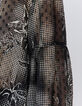 Women’s black blouse with ecru dandy flower print-4