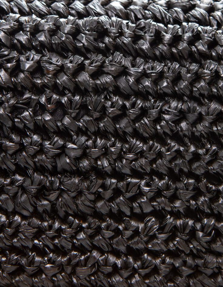 The 111 BAMBOO BEACH black mix raffia and suede for women-9