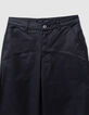 Rechte zwarte gecoate jeans meisjes-4