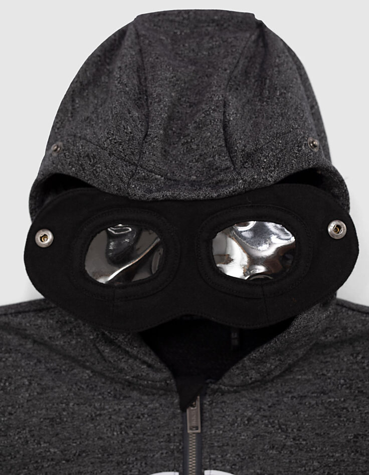Graue Jungensweatjacke mit Brille und K-Print IKKS HERO-2