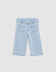 Rosa Babymädchenjeans mit Palmenprint und Halstuchgürtel-5