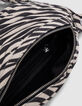 Women's 1440 ecru zebra canvas belt bag-4