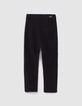Schwarze 7/8-Mädchenhose mit Nietenverzierungen-3