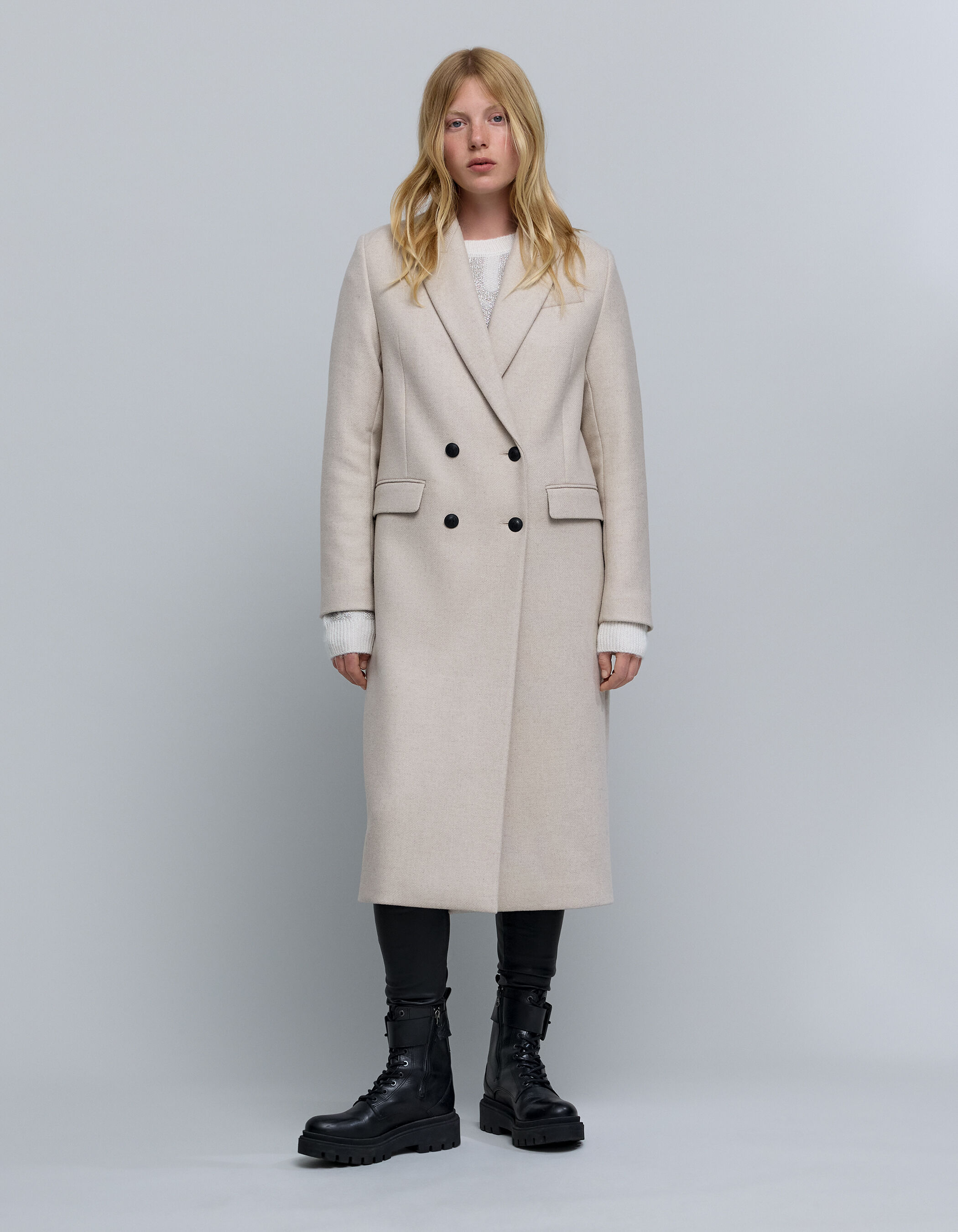 Caban long femme cheap