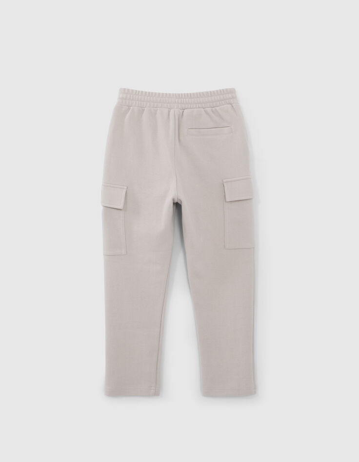 Graue CARGO-Jungenhose aus gestreiftem Stoff-3