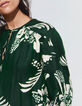 Pure Edition-Blouse verte imprimé Jungle Vibe Femme-4