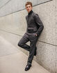 Men’s grey tweed-look suit jacket-7