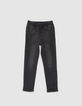 Vaqueros tapered grises cintura elástica niño-2