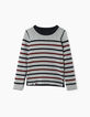 Jersey reversible navy Club Electro y gris rayas niño -3