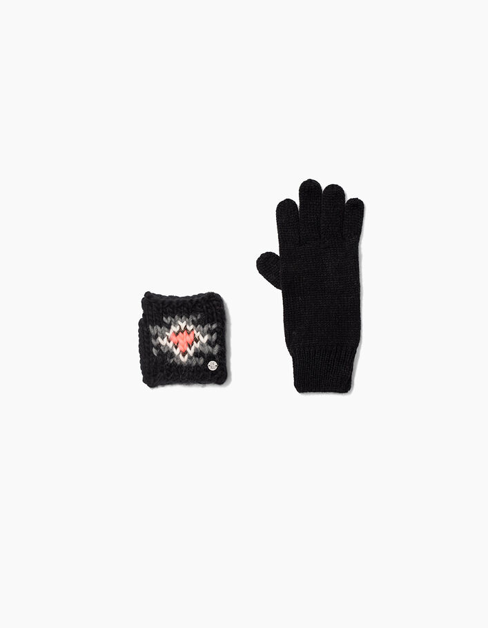 Girls' black gloves - IKKS