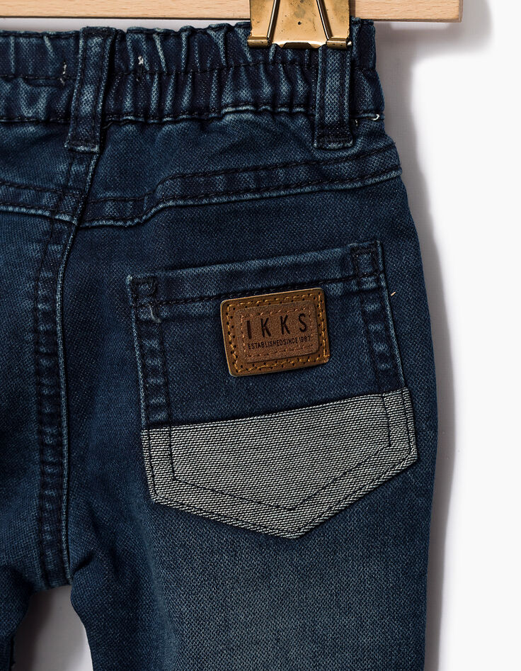 Jean blue vintage esprit motard bébé garçon -4